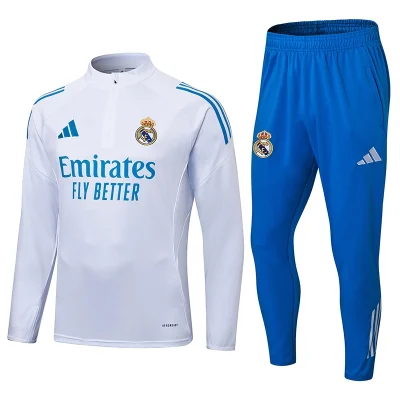 Real Madrid Training Kit (Sweatshirt+Pants) White 2025/26