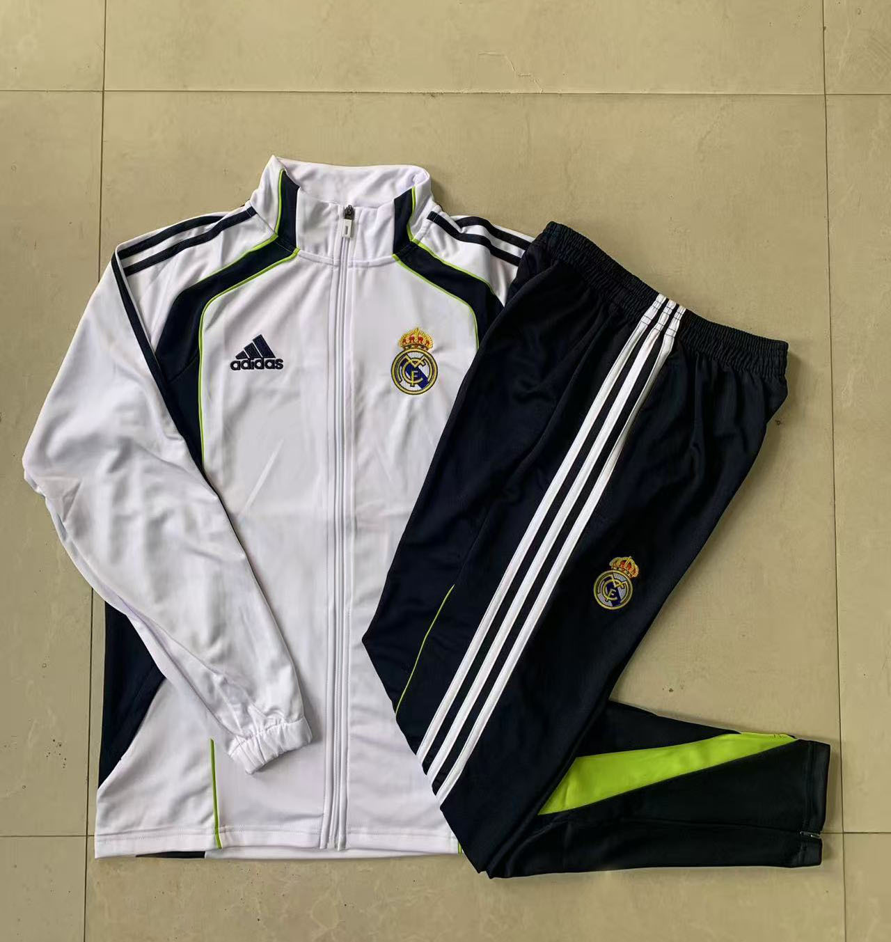 Kids Real Madrid Training Kit (Jacket+Pants) White 2025/26