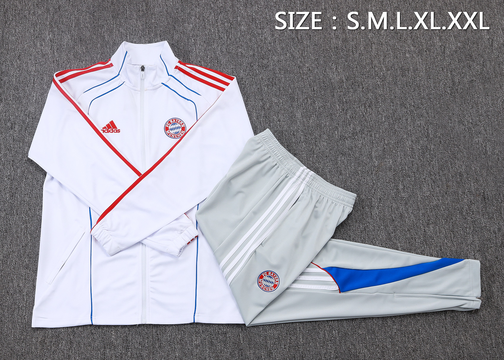 Bayern Munich Training Kit (Jacket+Pants) White 2025/26 - Image 4