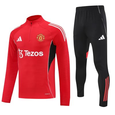 Manchester United  Training Kit (Sweatshirt+Pants) Red 2025/26 - Player Version