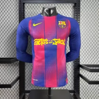 Soccer Jersey Barcelona Home x Travis Scott Long Sleeve Shirt 2025/26