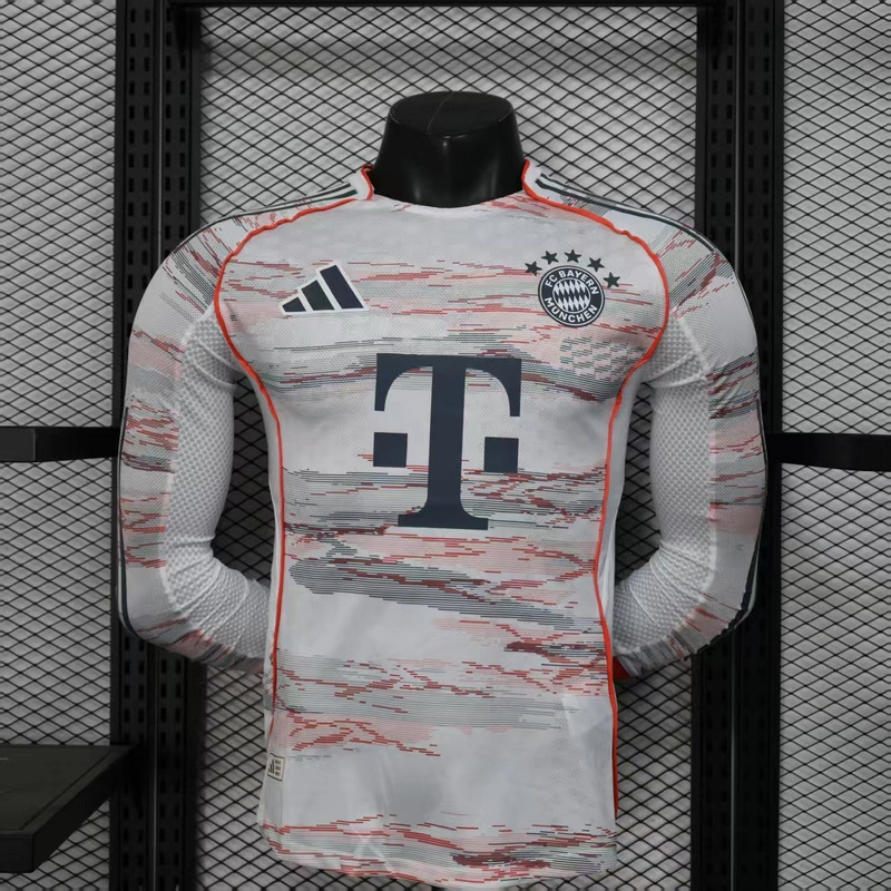Bayern Munich Soccer Jersey Away Long Sleeve Shirt 2025/26