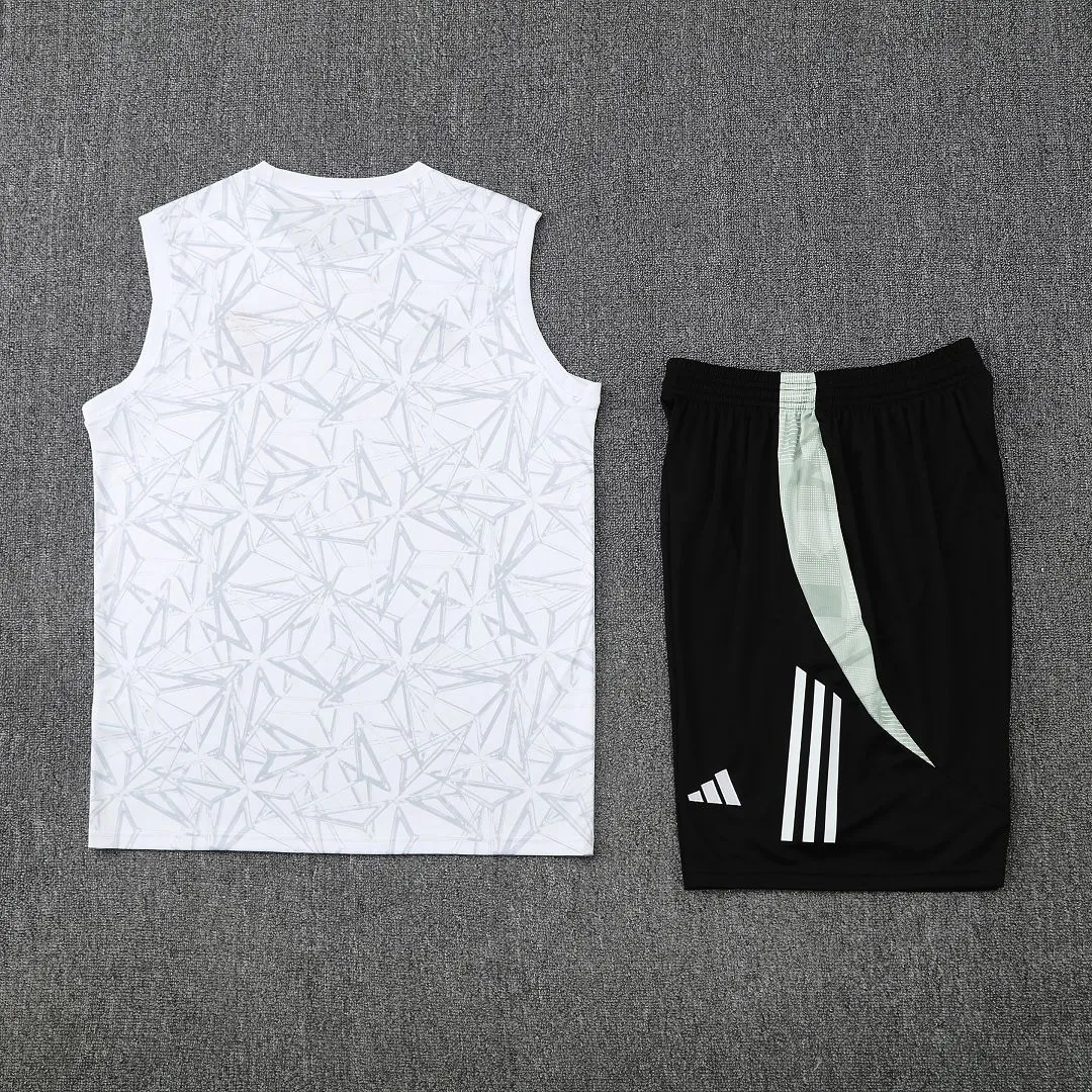 Real Madrid Sleeveless Training Kit White 2025/26 - Image 2
