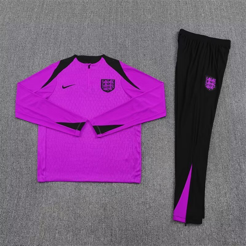 England Training Kit (Sweatshirt+Pants) Purple 2025/26 - Player Version - Image 3