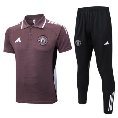 Manchester United Training Kit (Polo+Pants) Grayish Purple 2025/26