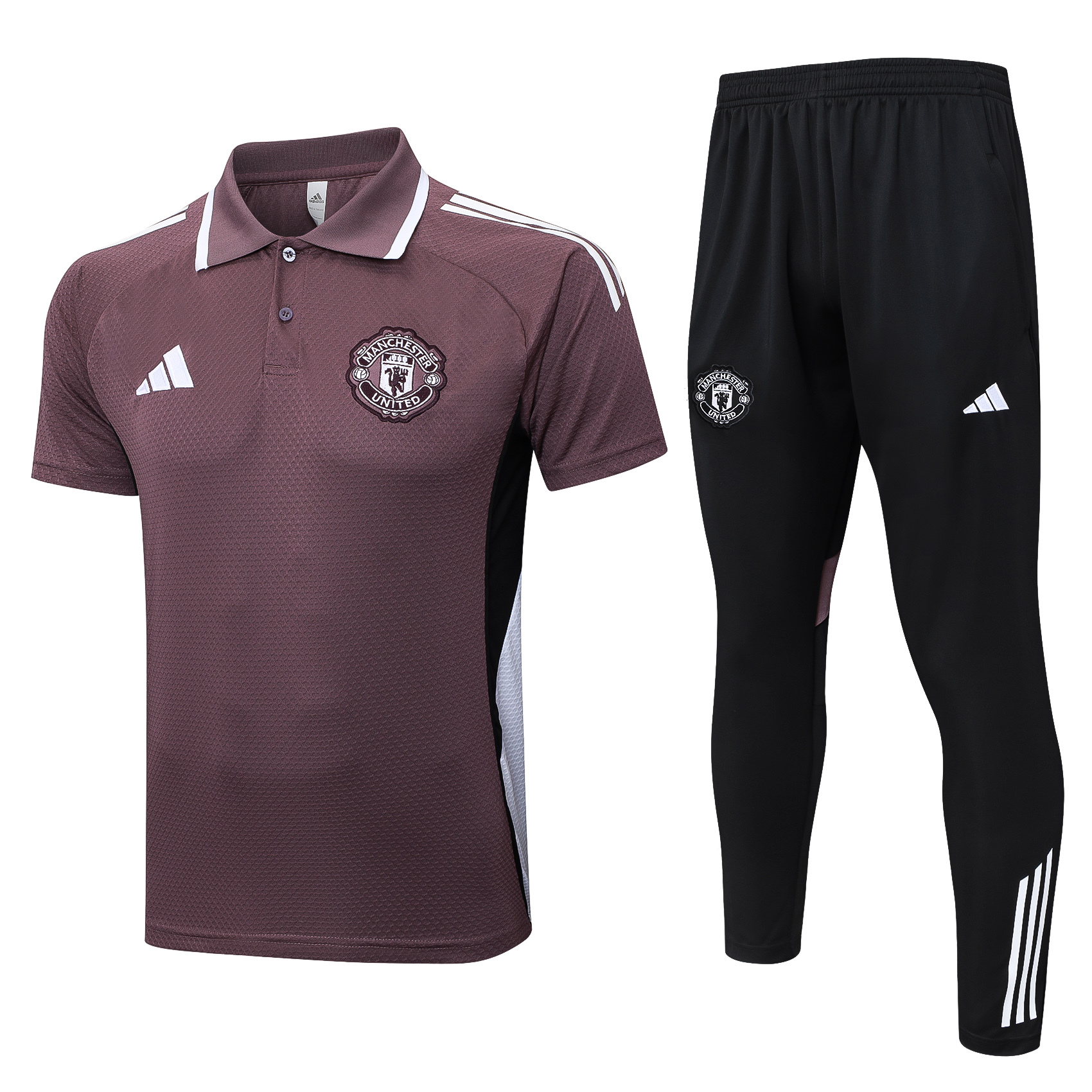 Manchester United Training Kit (Polo+Pants) Grayish Purple 2025/26