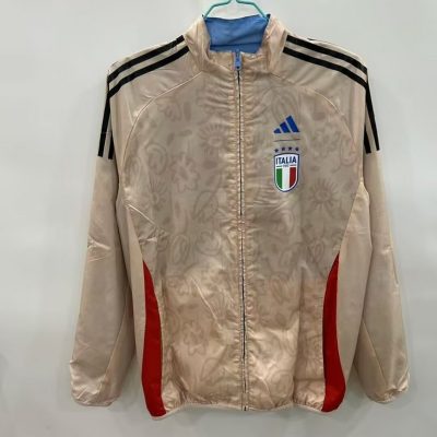 Alternative view of Italy Reversible Double-Sides Windbreaker Jacket Blue&Beige 2025