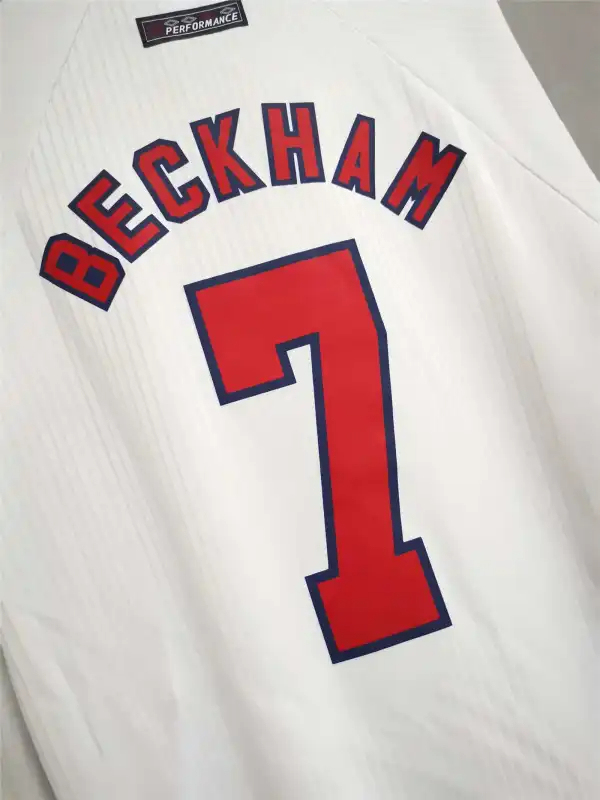 England Retro Soccer Jersey Home Custom Long Sleeve Shirt World Cup 1998 - Image 3