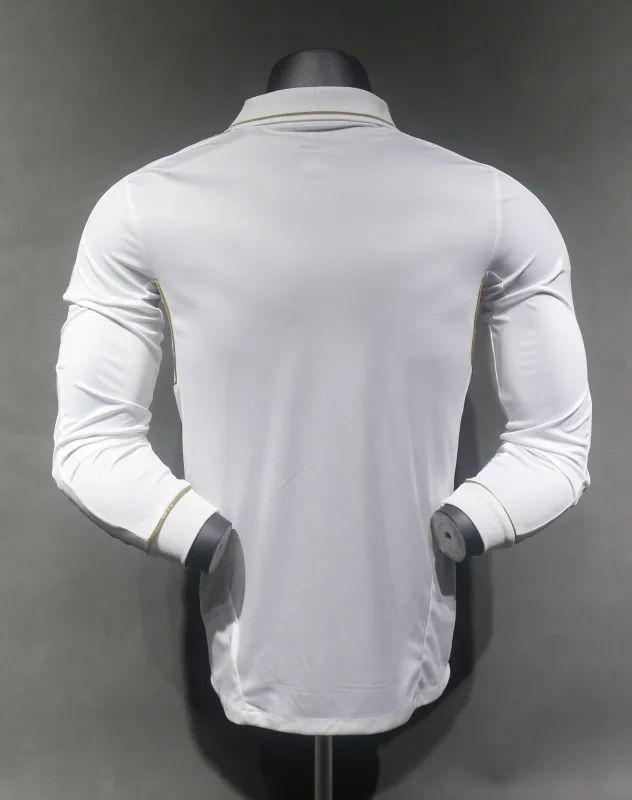 Real Madrid Retro Jersey Home Long Sleeve Soccer Shirt 2011/12 - Image 2