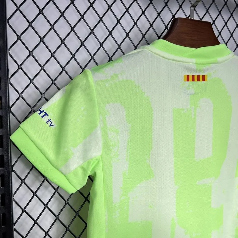 Barcelona Soccer Jersey Third Away Kids Kit Jersey+Shorts 2024/25 Spotify Logo Without Text - Image 3