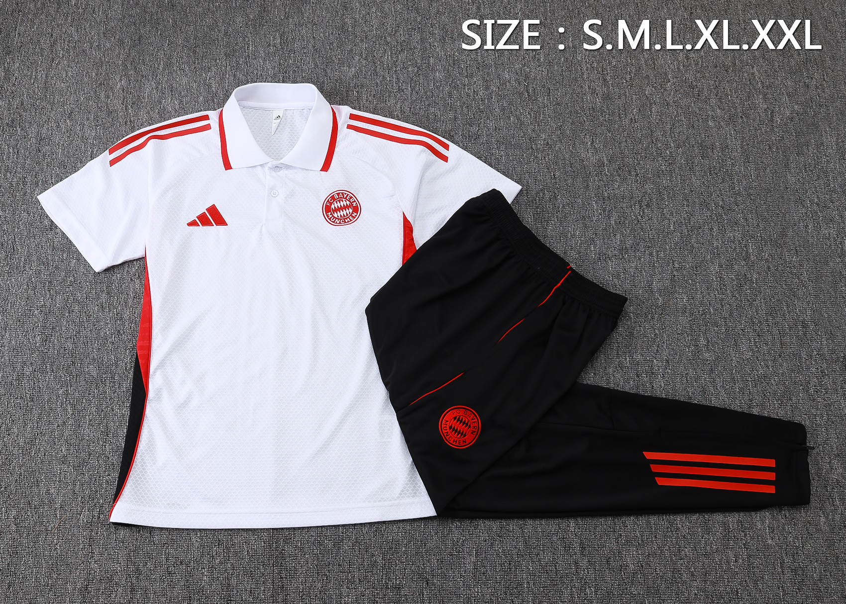 Bayern Munich Training Kit (Polo+Pants) White 2025/26 - Image 4