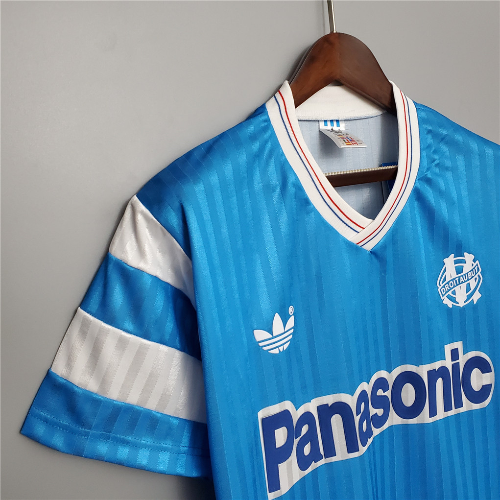 Marseille Retro Soccer Jersey Away Custom Shirt 1989-91 - Image 5