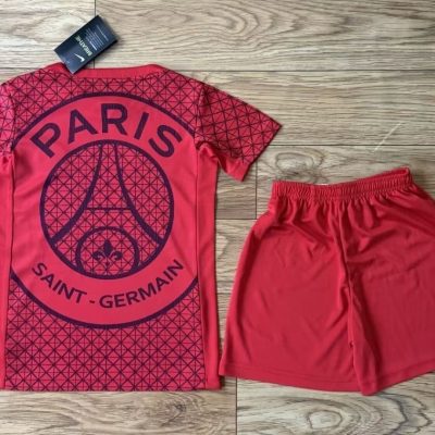 Alternative view of PSG Soccer Jersey Pre-Match Kids Kit Jersey+Shorts 2025/26