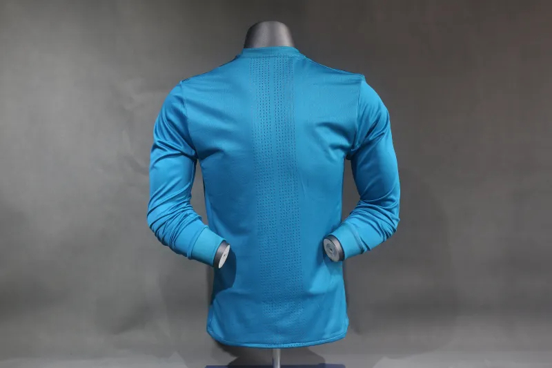 Real Madrid Retro Jersey Third Away Long Sleeve Soccer Shirt 2017/18 - Image 2