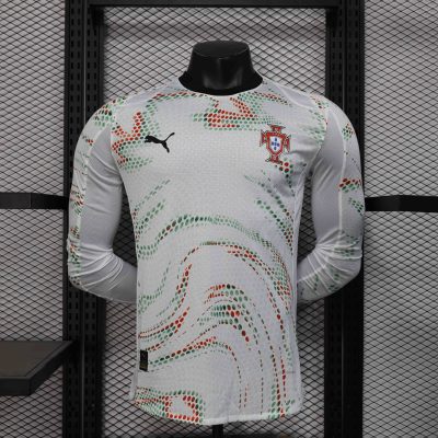 Portugal Soccer Jersey Away Long Sleeve Shirt 2025