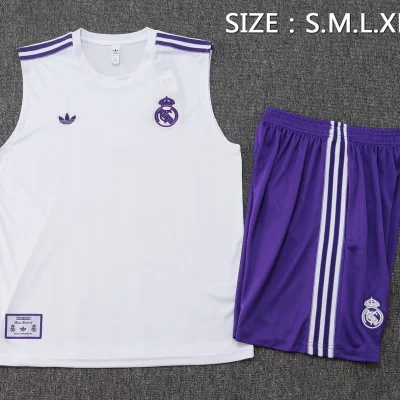 Alternative view of Real Madrid Sleeveless Training Kit White&Purple 2025/26