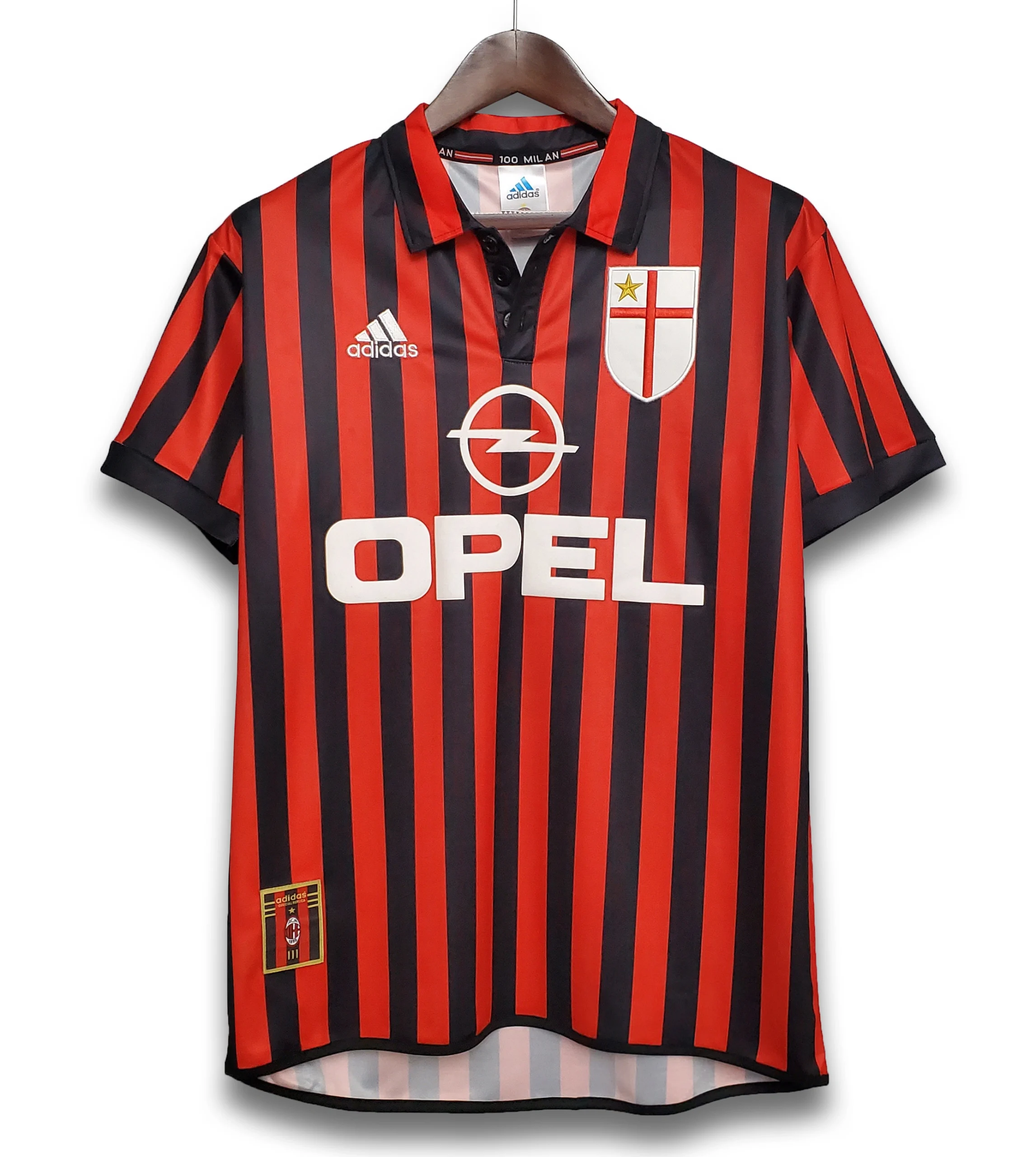 AC Milan Retro Soccer Jersey Centenary Home Custom Shirt 1999/00