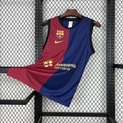 Barcelona Soccer Jersey Basketball Home Custom Vest 2024/25