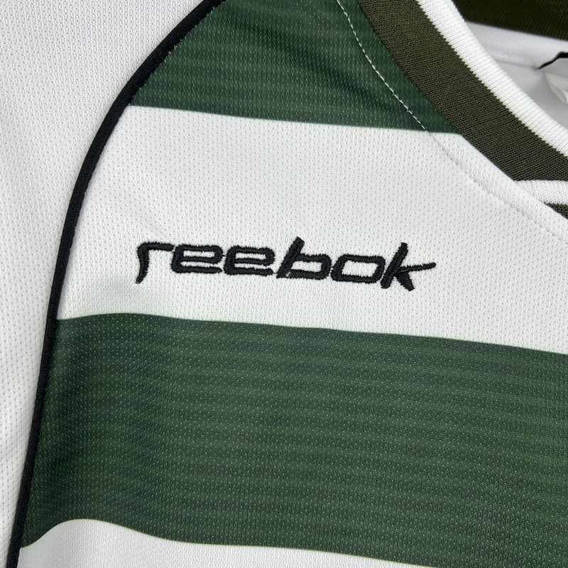 Sporting CP Retro Soccer Jersey Home Long Sleeve Custom Shirt 2001/03 - Image 4