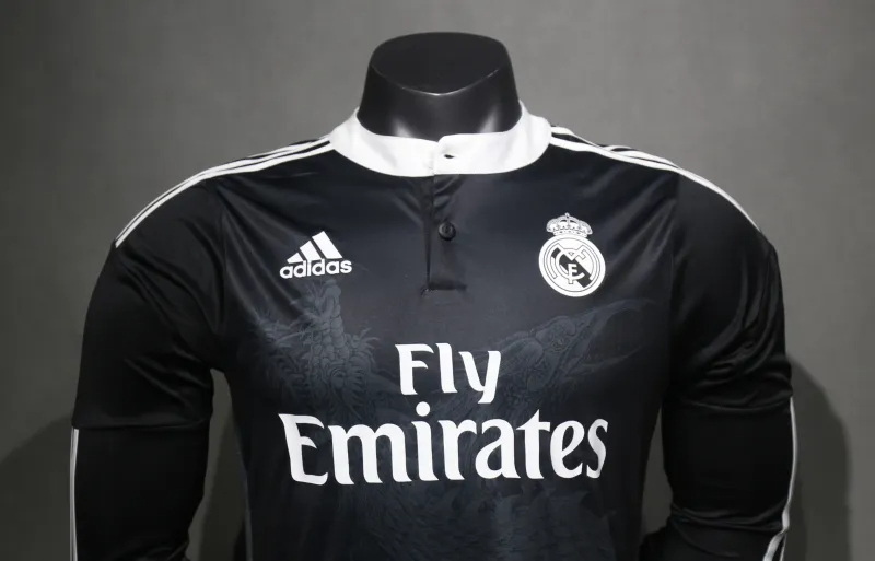 Real Madrid Retro Jersey Third Away Long Sleeve Soccer Shirt 2014/15 - Image 3