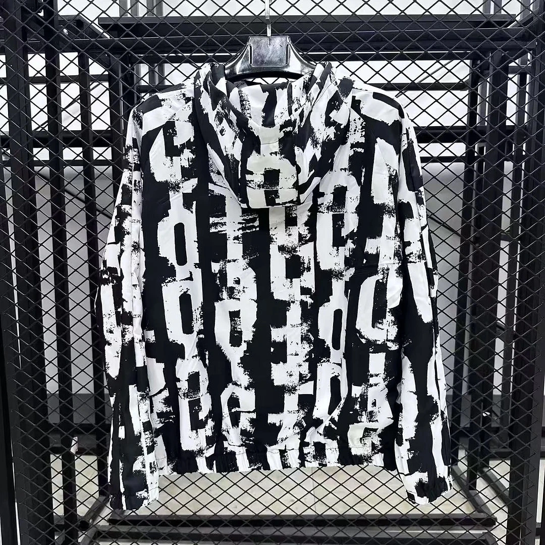 Barcelona Windbreaker Jacket White&Black 2025/26 - Image 2