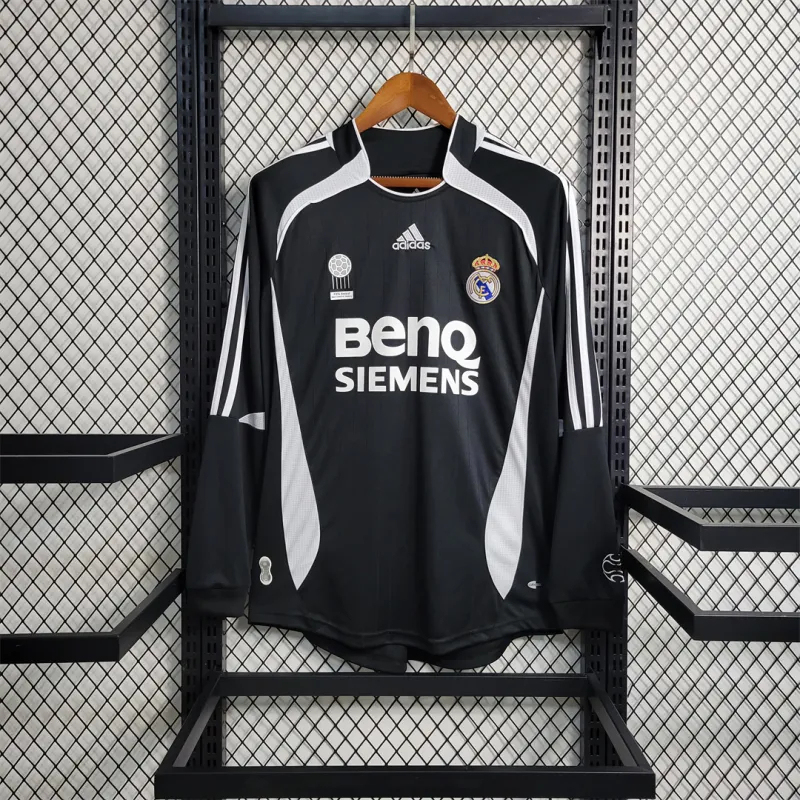 Real Madrid Retro Jersey Away Long Sleeve Custom Soccer Shirt 2006/07