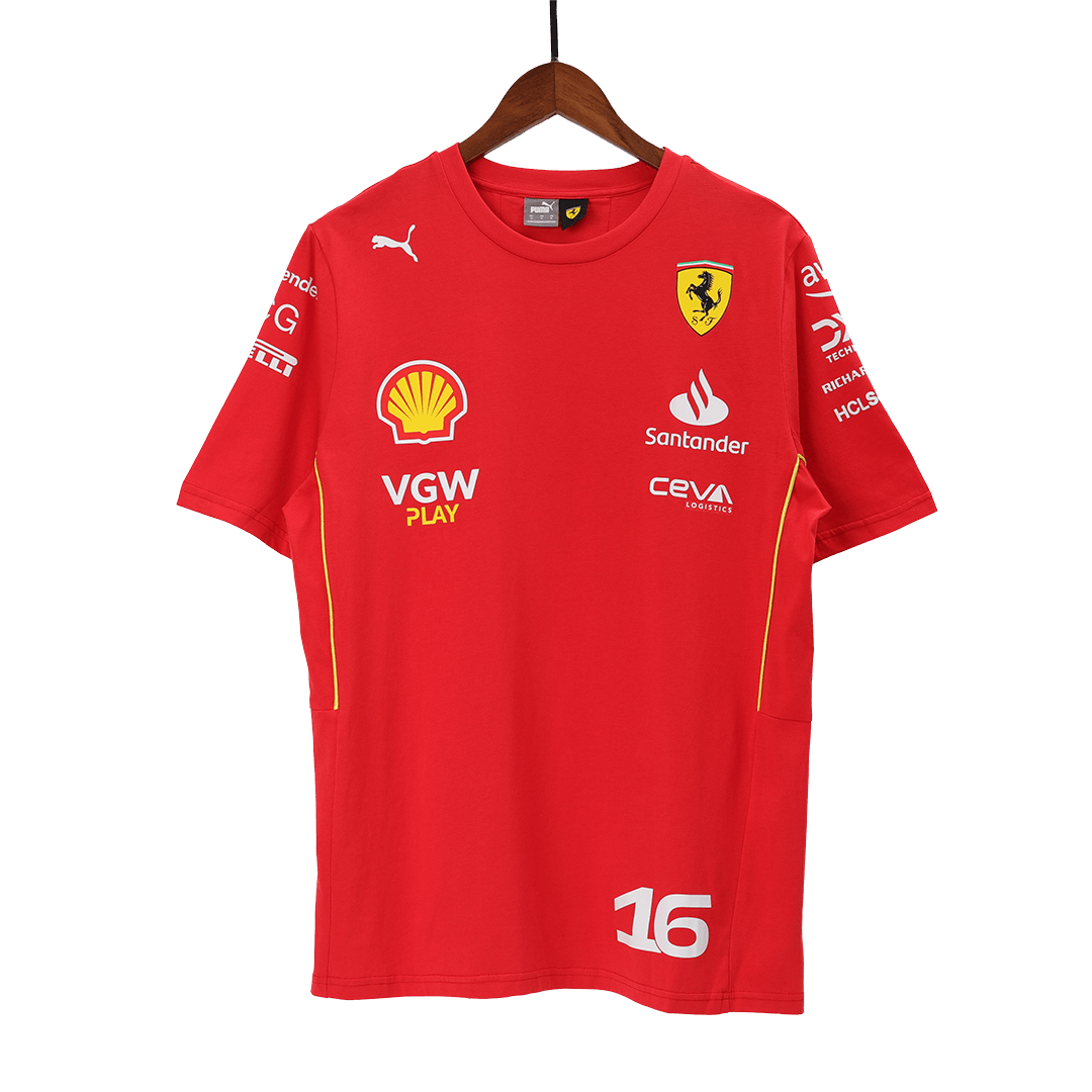 Scuderia Ferrari F1 Racing Team Charles Leclerc Driver T-Shirt 2024 - Image 4