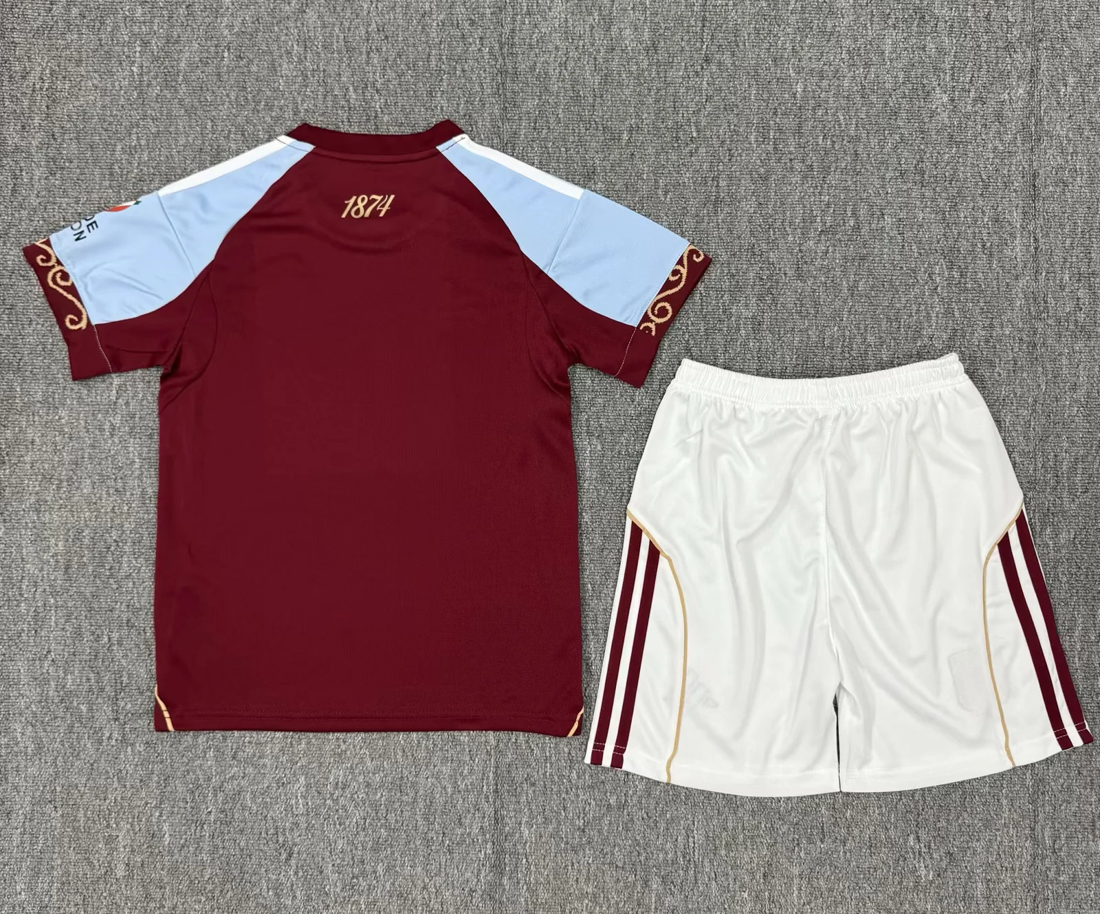 Aston Villa Football Jersey Home Kids Kit Jersey+Shorts 2025/26 - Image 2