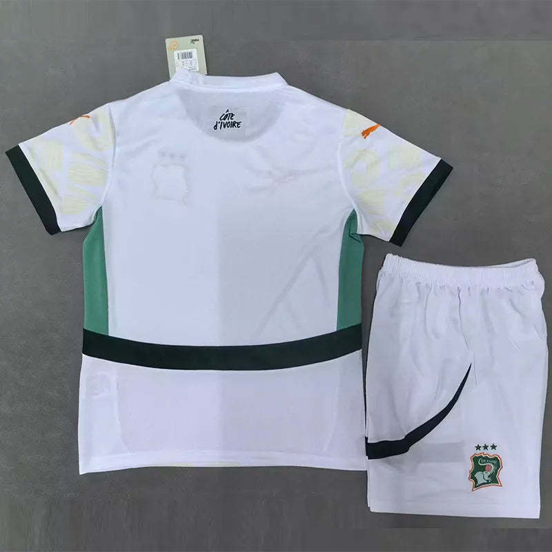 Côte d'Ivoire Soccer Jersey Away Kids Kit Jersey+Shorts 2025 - Image 2