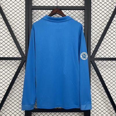 Alternative view of Napoli Retro Soccer Jersey Home Long Sleeve Custom Shirt 1987-88