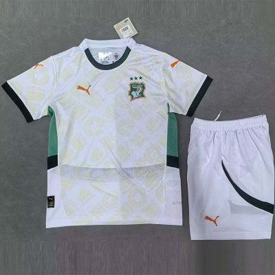 Côte d'Ivoire Soccer Jersey Away Kids Kit Jersey+Shorts 2025