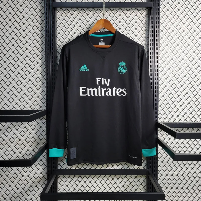 Real Madrid Retro Jersey Away Long Sleeve Soccer Shirt 2017/18