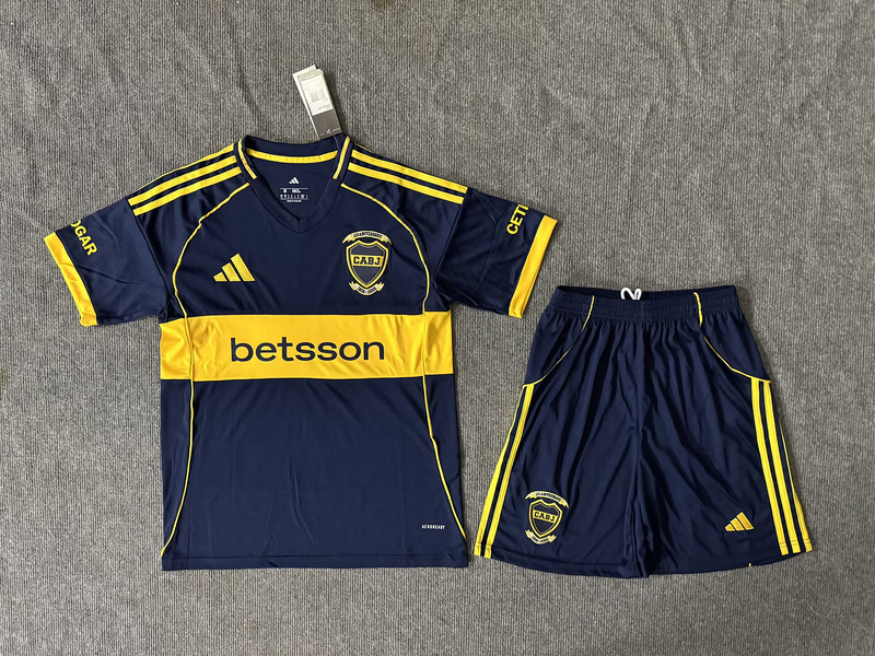 Boca Juniors Soccer Jersey Home Kids Kit Jersey+Shorts 2025/26