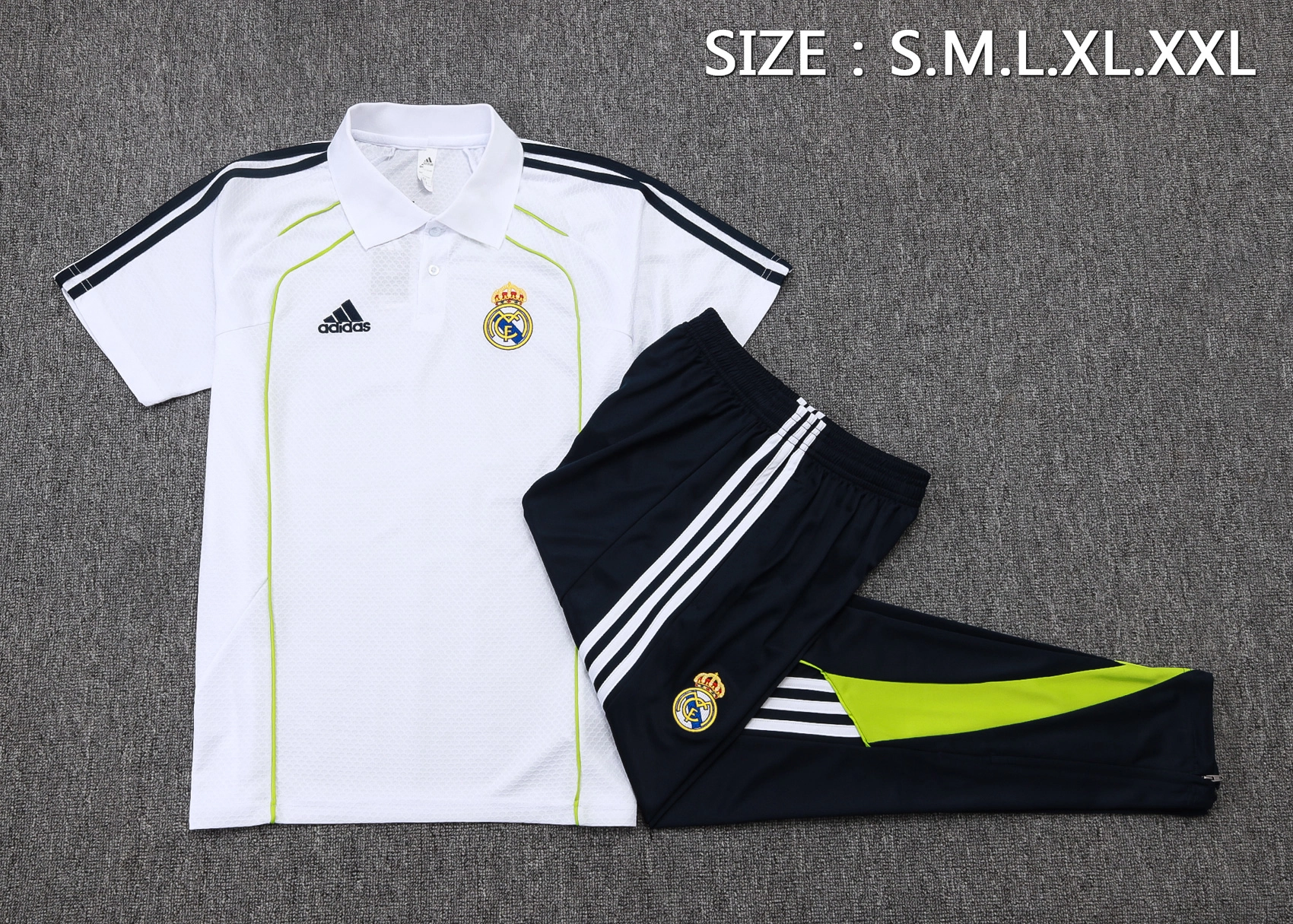 Real Madrid Training Kit (Polo+Pants) White 2025/26 - Image 2