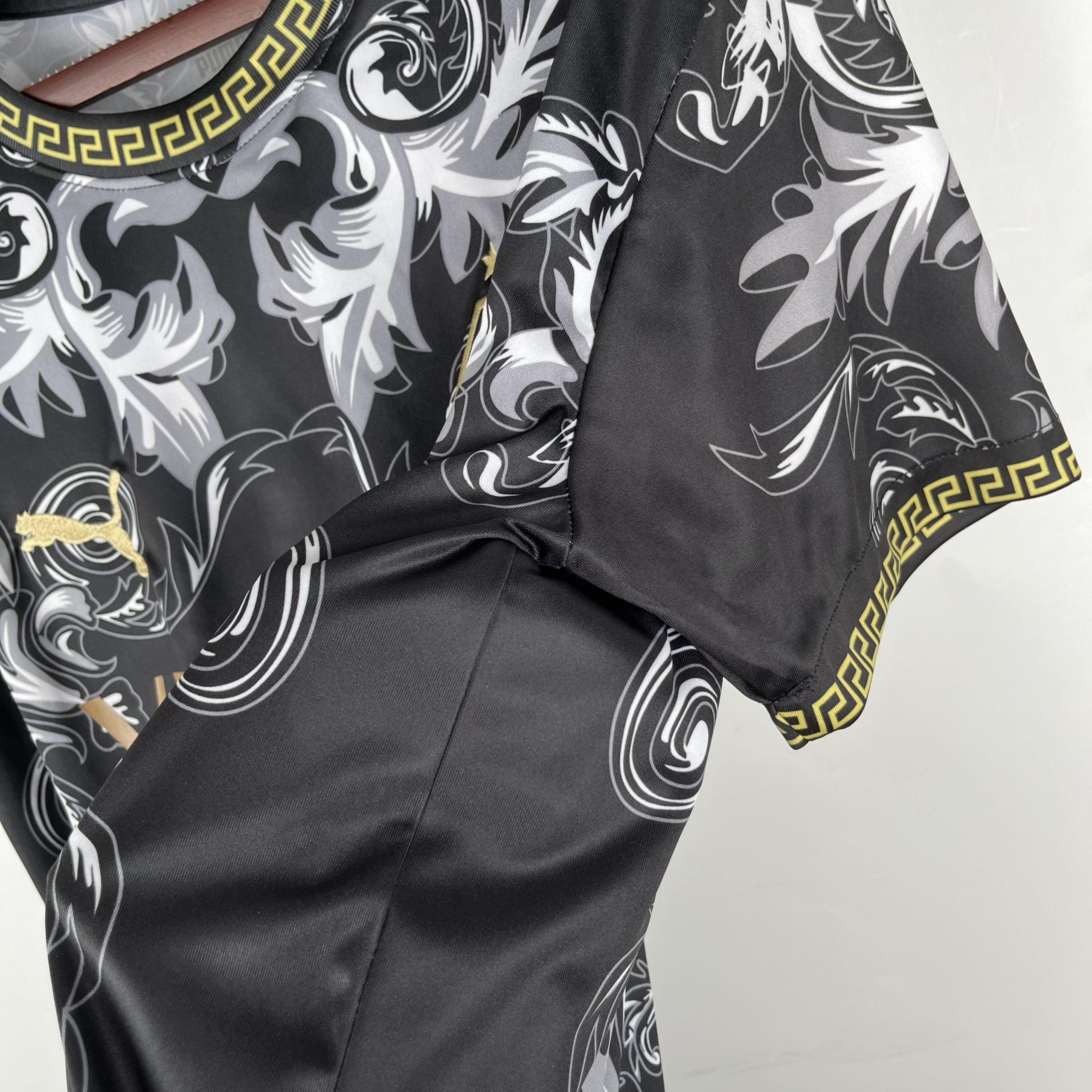 Italy Soccer Jersey x Versace Black Special Edition Custom Shirt 2024 - Image 6