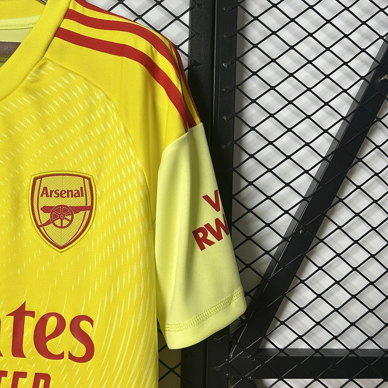 Arsenal Soccer Jersey Goalkeeper Yellow Custom Shirt 2025/26 - Image 5