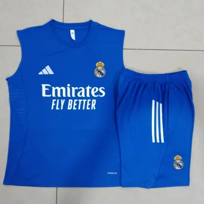Real Madrid Sleeveless Training Kit Blue 2025/26