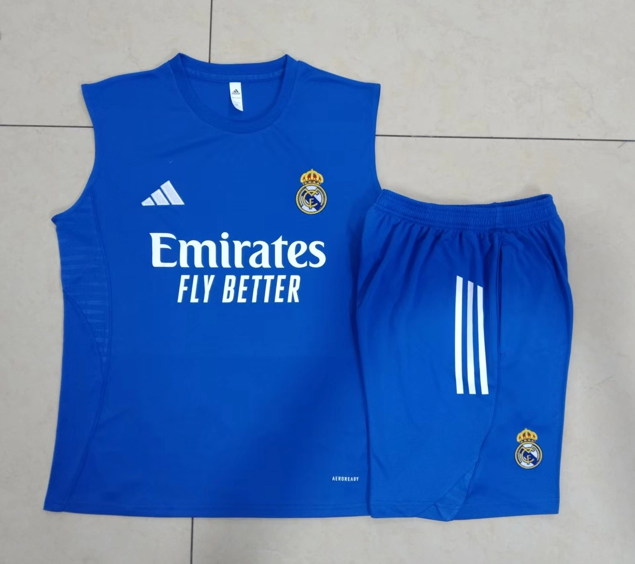 Real Madrid Sleeveless Training Kit Blue 2025/26