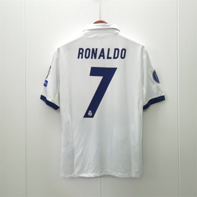 Ronaldo #7 Real Madrid Retro Jersey Home Soccer Shirt 2016/17
