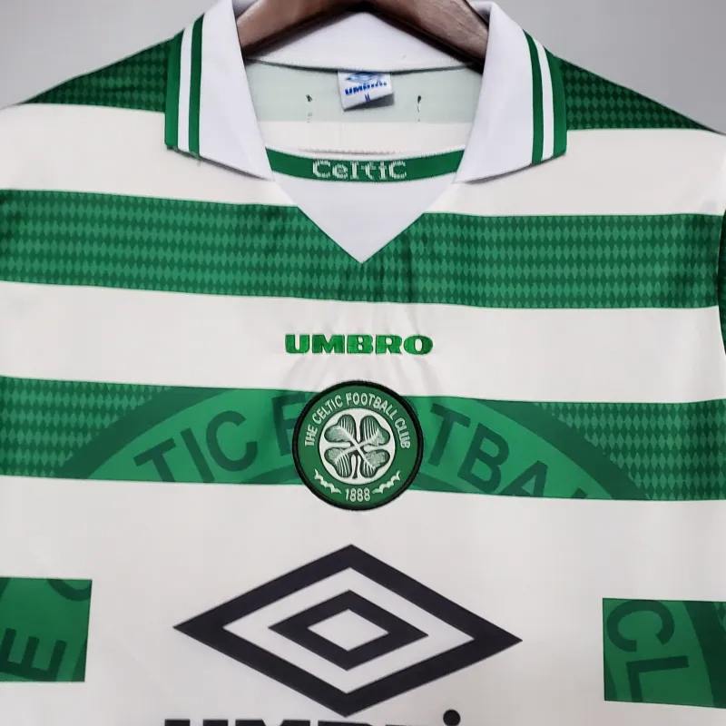 Celtic Retro Soccer Jersey Home Custom Shirt 1998/99 - Image 3