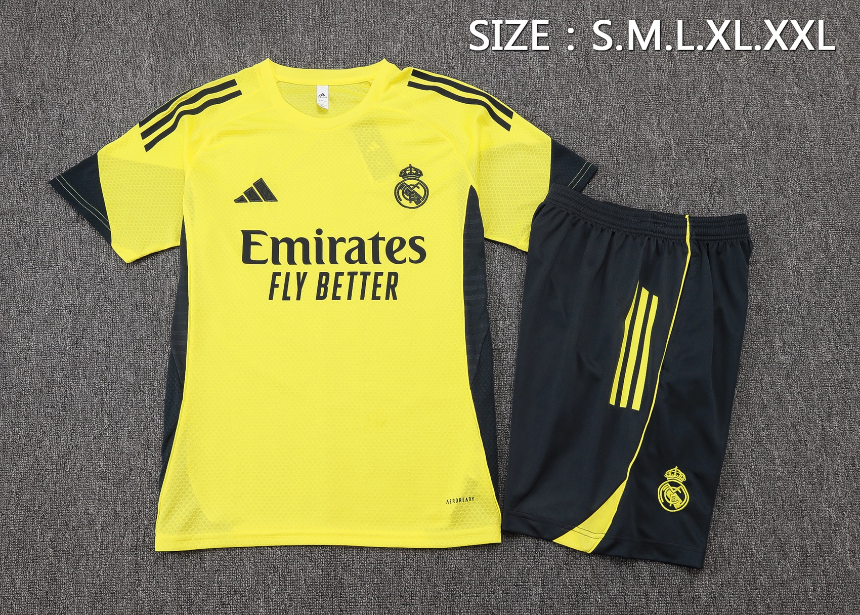 Real Madrid Training Jersey Kit Yellow 2025/26 - Image 2