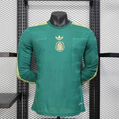Mexico Green Special Long Sleeve Soccer Jersey 2025