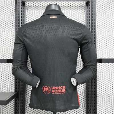Alternative view of Barcelona Away Soccer Jersey Long Sleeve2024/25 - Spotify Logo Without Text