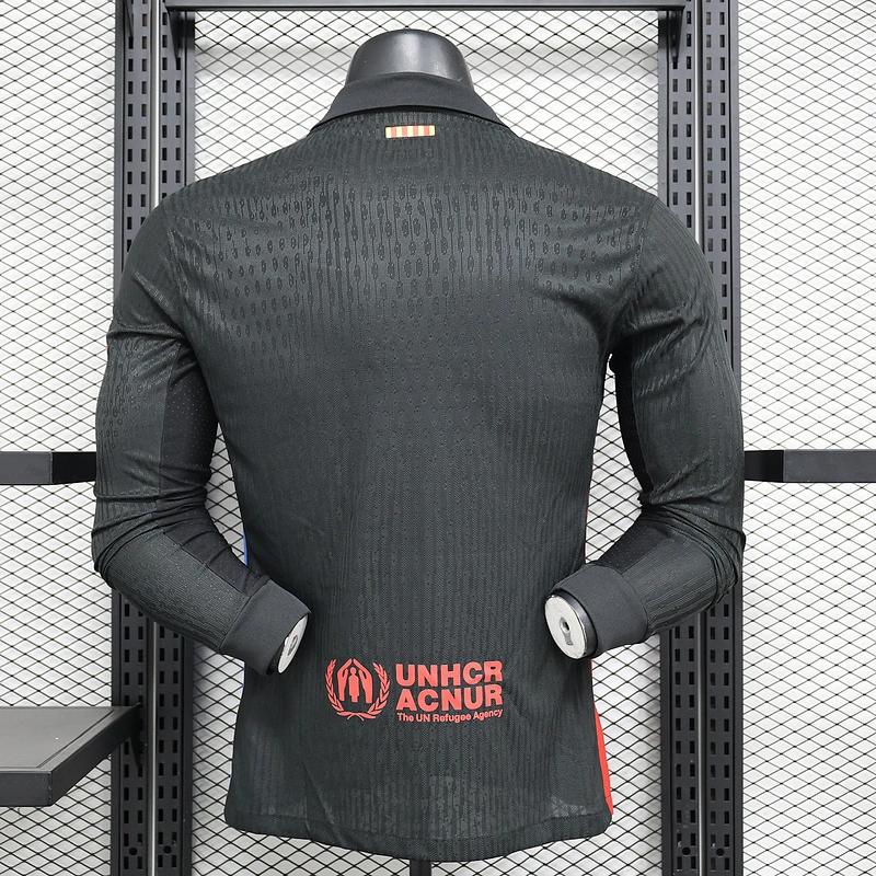 Barcelona Away Soccer Jersey Long Sleeve2024/25 - Spotify Logo Without Text - Image 2