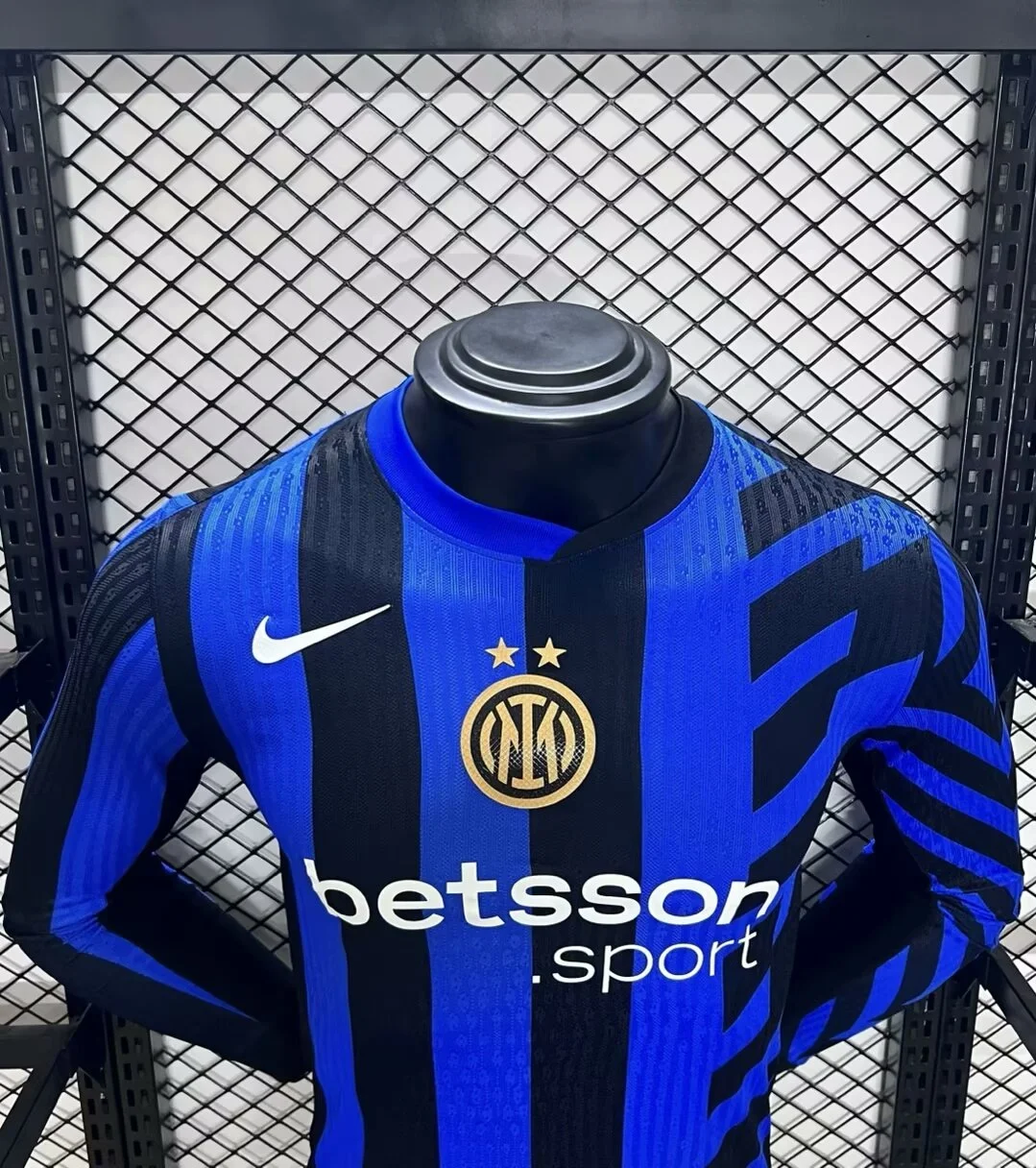 Inter Milan Soccer Jersey Home Long Sleeve Shirt 2024/25 - Image 2