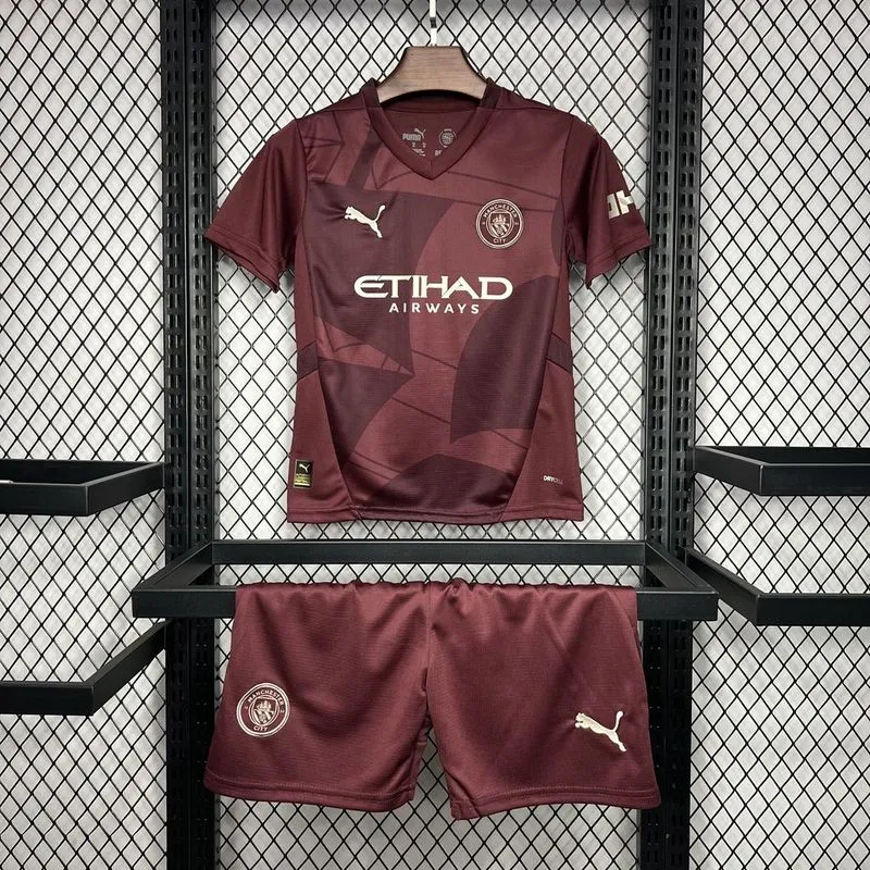 Manchester City Third Away Kids Kit Jersey+Shorts 2024/25