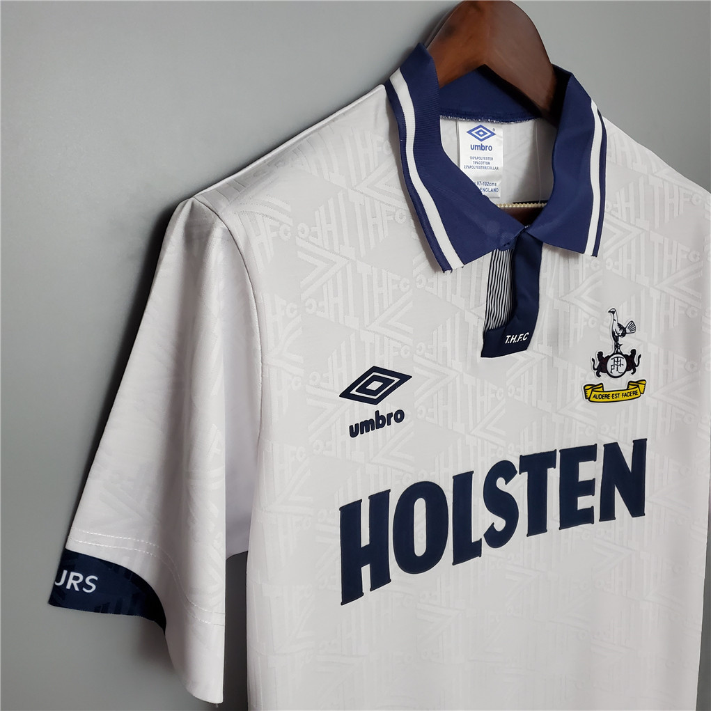 Tottenham Hotspur Retro Football Jersey Home Custom Shirt 1991/93 - Image 3