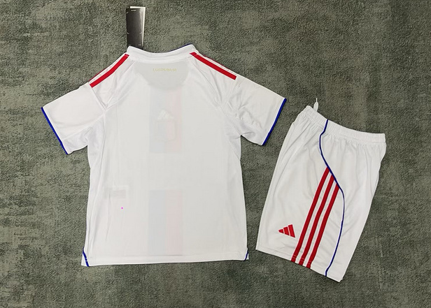 Olympique Lyonnais Football Jersey Home Kids Kit Jerseys+Shorts 2025/26 - Image 2