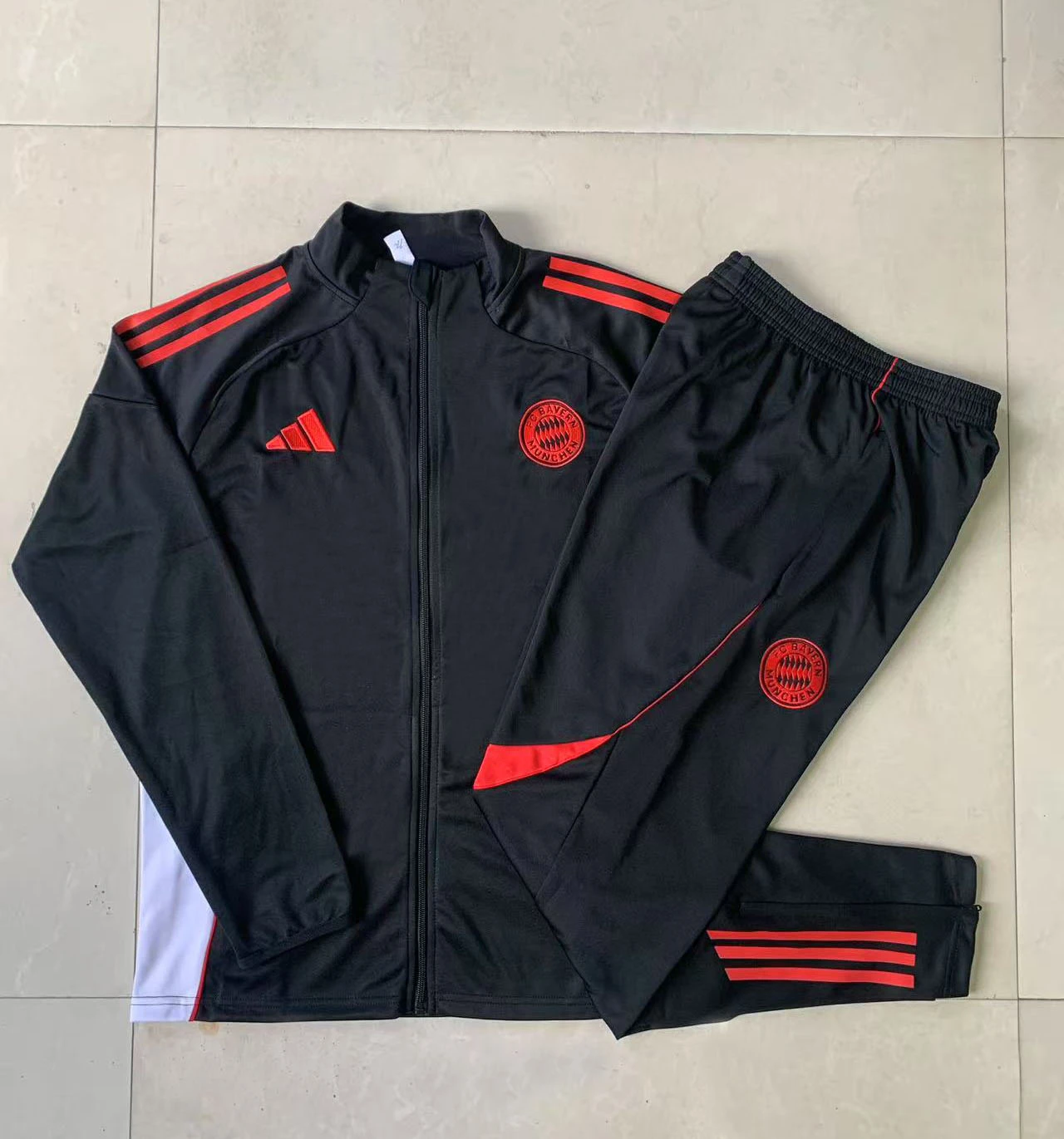 Kids Bayern Munich Training Kit (Jacket+Pants) Black 2025/26 - Image 2