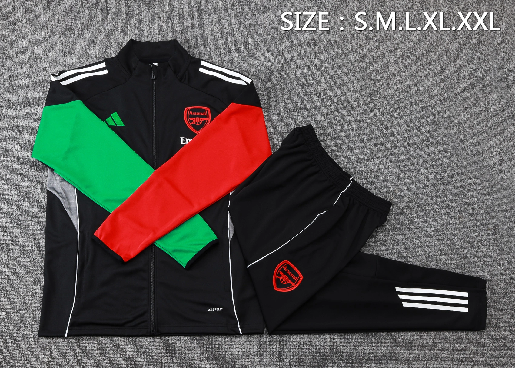 Arsenal Training Kit (Jacket+Pants) Black 2025/26 - Image 4